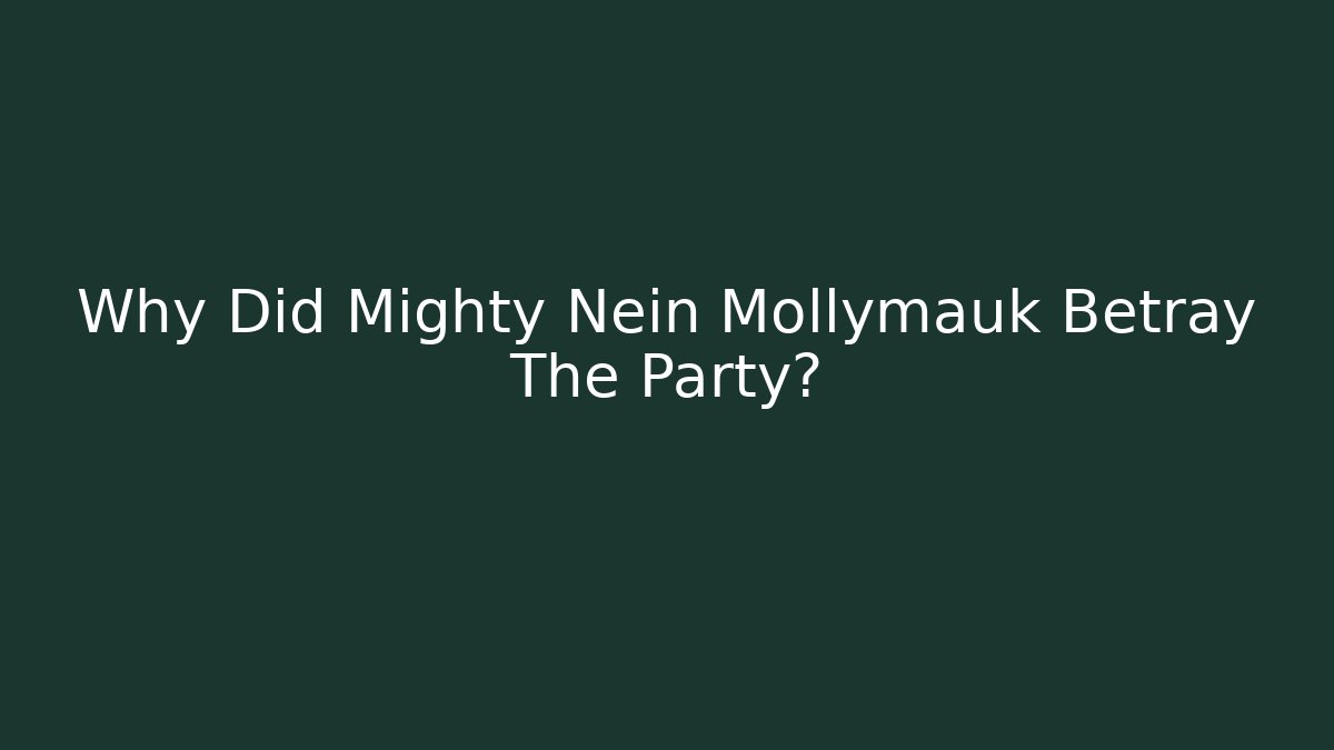 Why Did Mighty Nein Mollymauk Betray The Party?