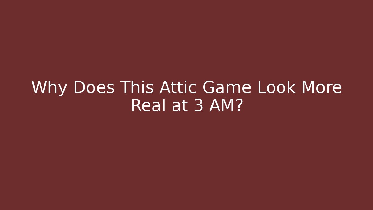 Why Does This Attic Game Look More Real at 3 AM?