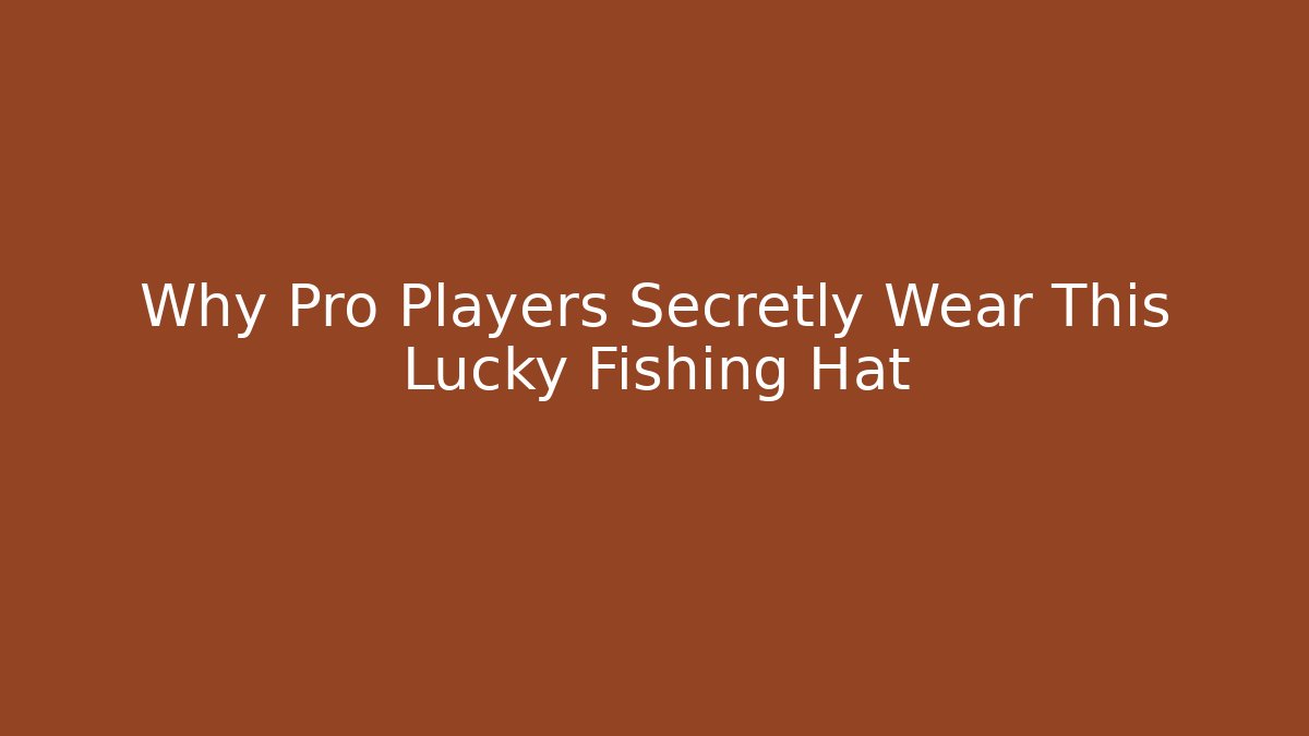 Why Pro Players Secretly Wear This Lucky Fishing Hat - The Family Holidays