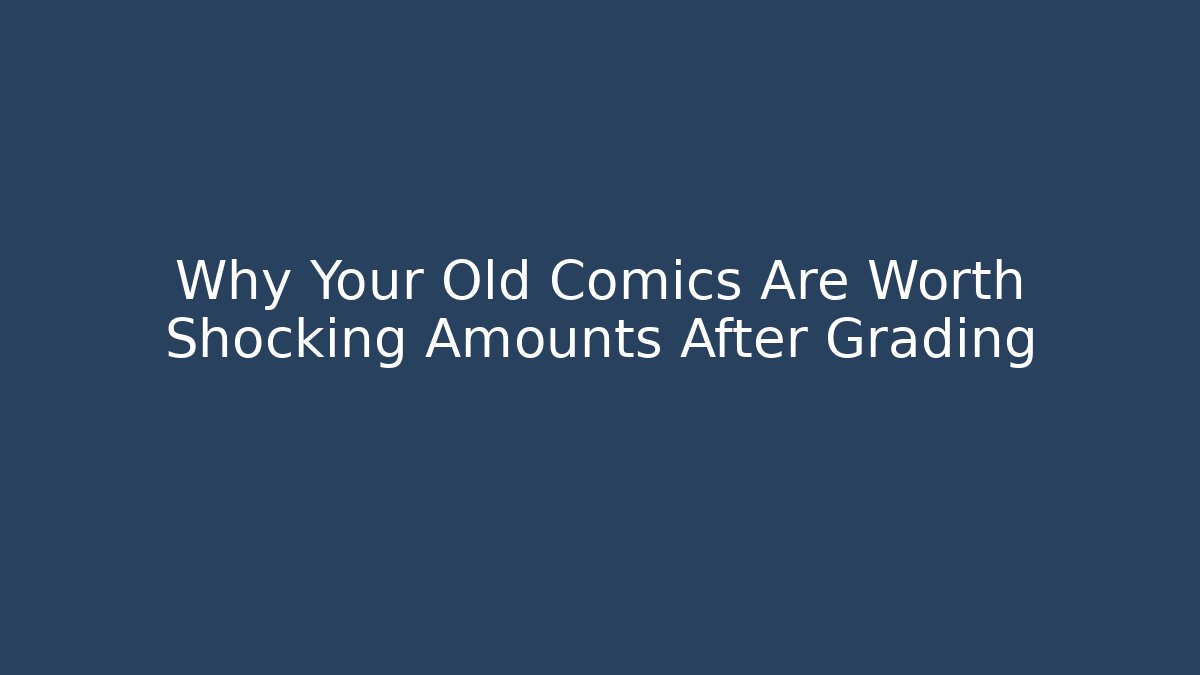 Why Your Old Comics Are Worth Shocking Amounts After Grading