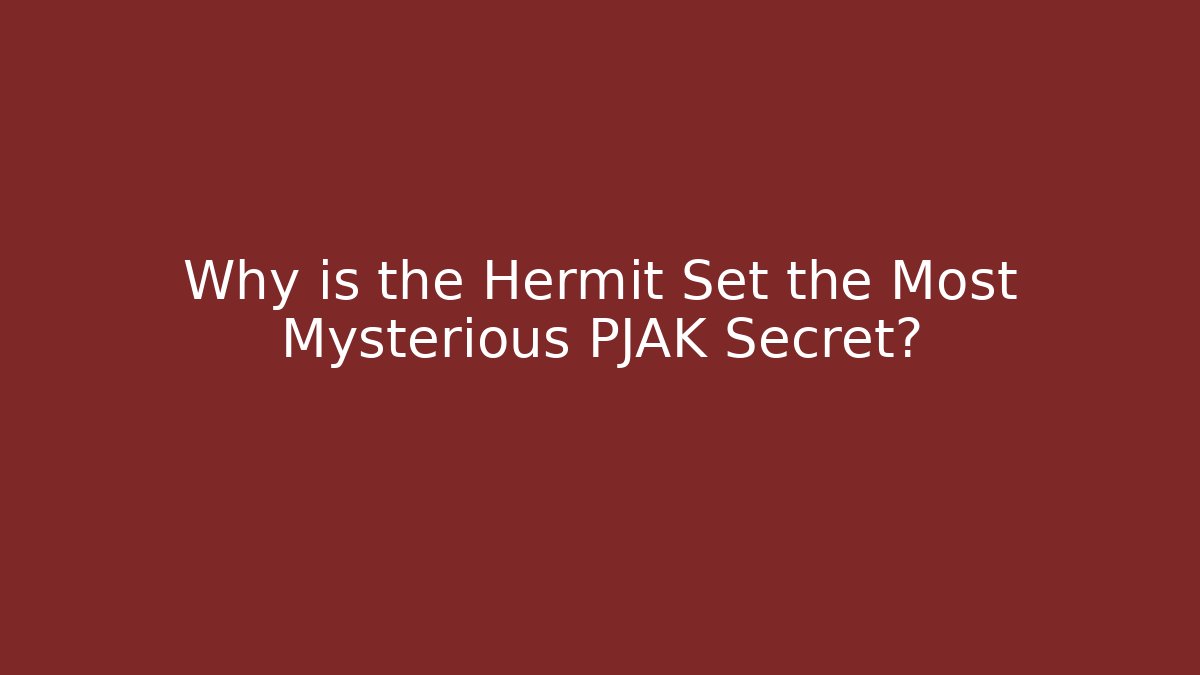 Why is the Hermit Set the Most Mysterious PJAK Secret?