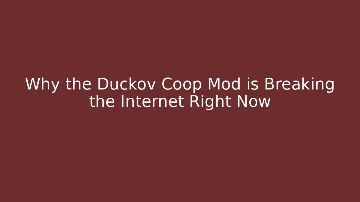 Why the Duckov Coop Mod is Breaking the Internet Right Now - The Family Holidays