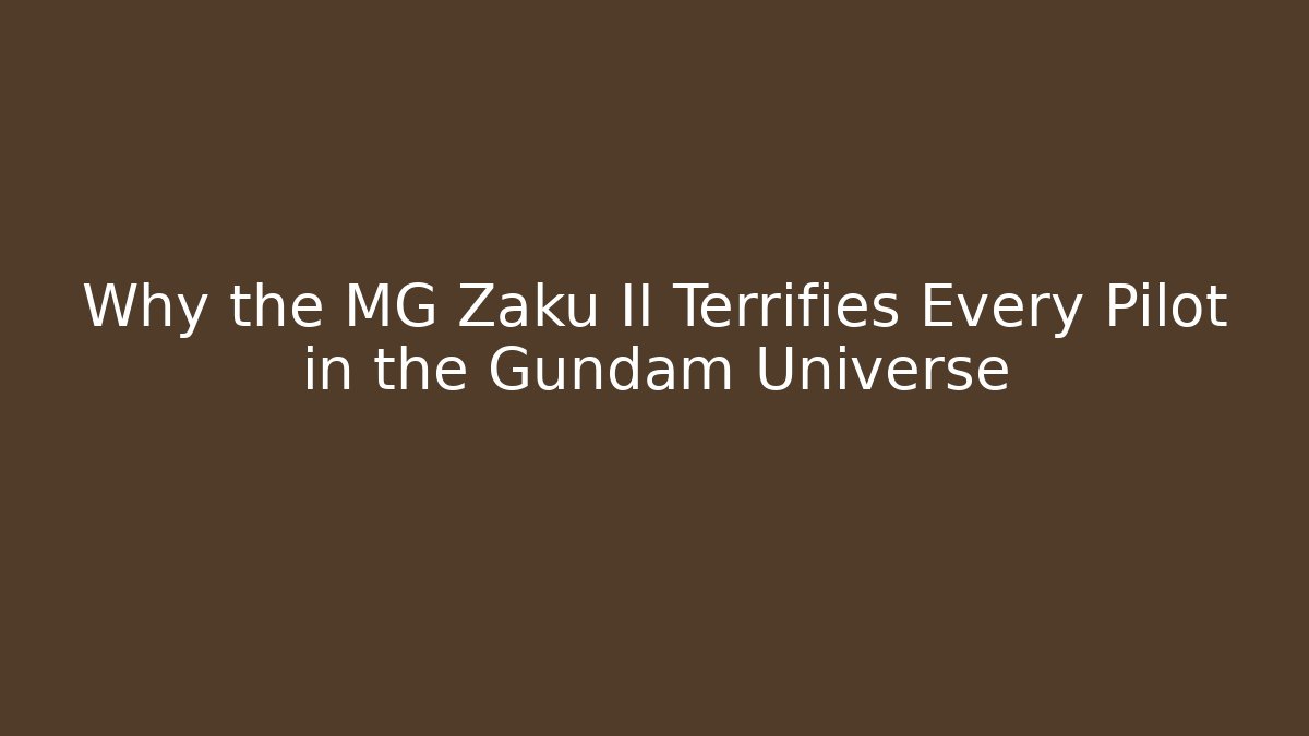 Why the MG Zaku II Terrifies Every Pilot in the Gundam Universe