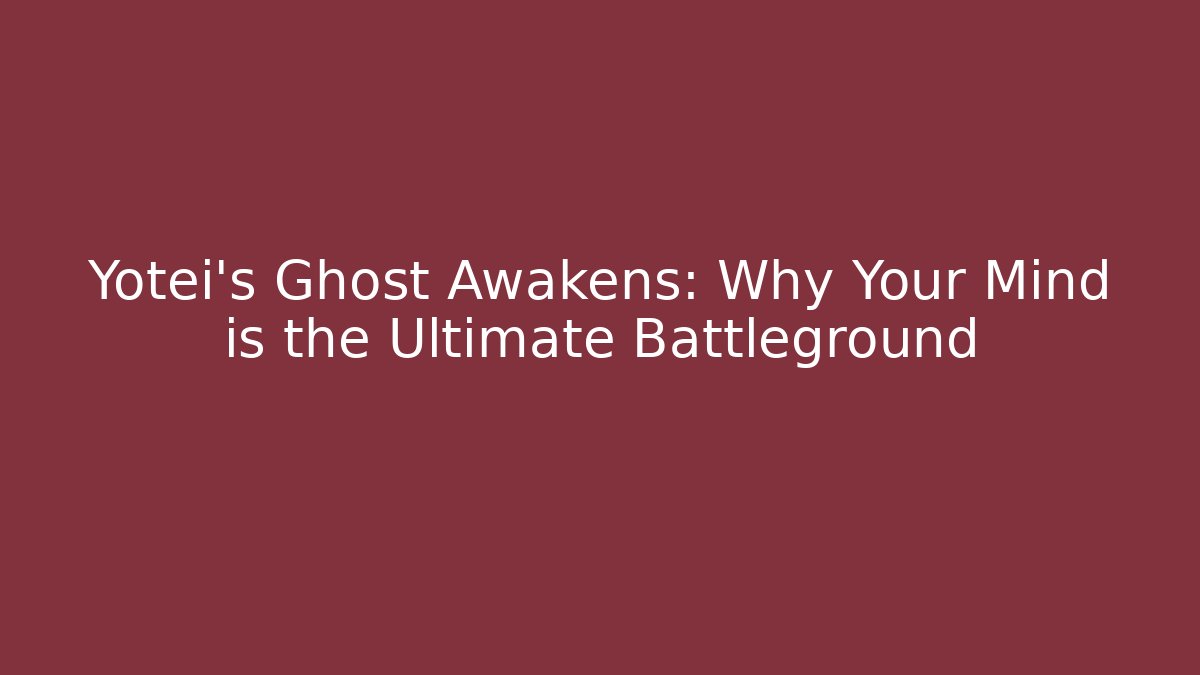 Yotei's Ghost Awakens: Why Your Mind is the Ultimate Battleground
