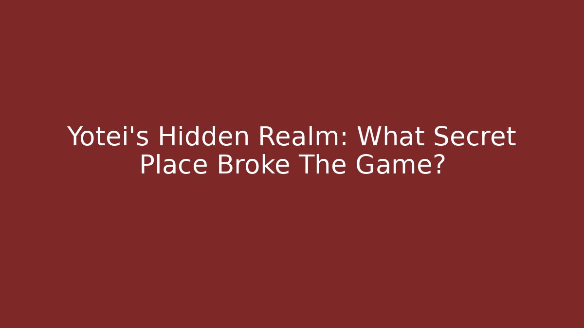 Yotei's Hidden Realm: What Secret Place Broke The Game?