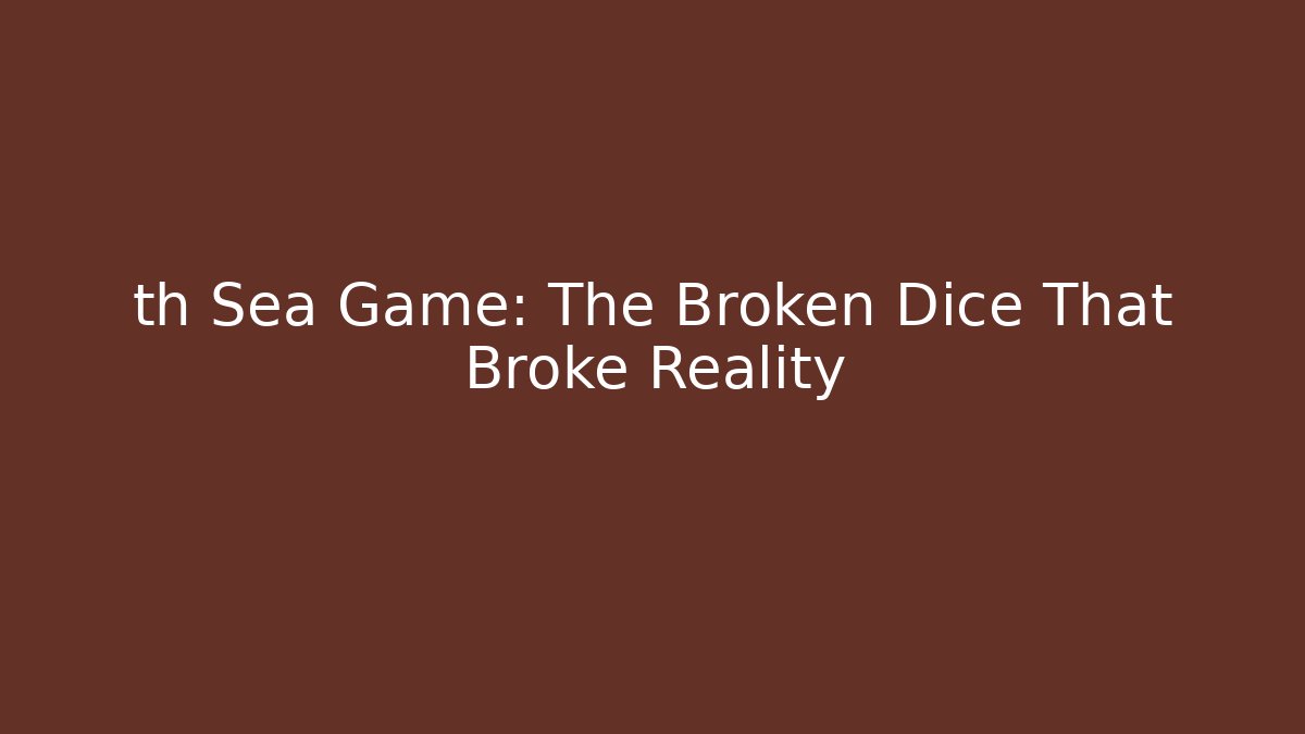 th Sea Game: The Broken Dice That Broke Reality