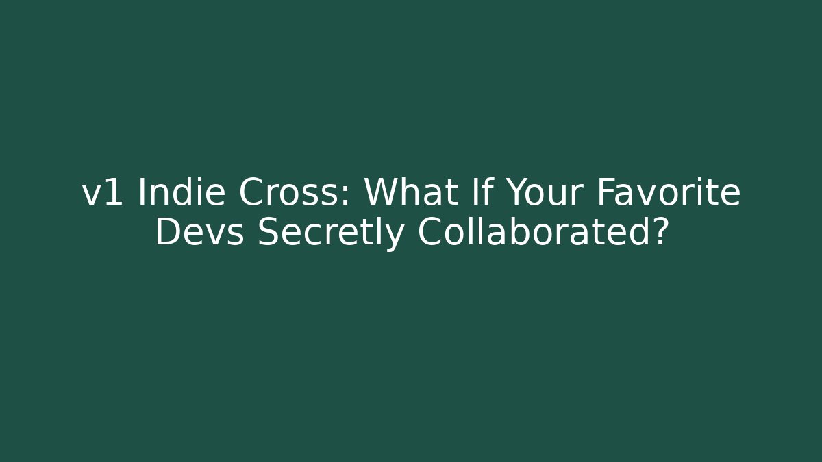 v1 Indie Cross: What If Your Favorite Devs Secretly Collaborated? - The Family Holidays